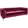 KAWOLA Sofa NARLA Chesterfield 3-Sitzer Velvet rot