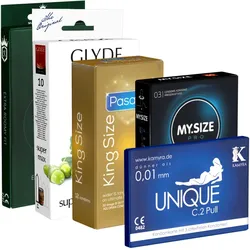 Kondomotheke® B5 XXL Mix - 5 Sorten Kondome mit 60mm Breite (34 Kondome) 34 St