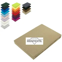 EXKLUSIV HEIMTEXTIL Marke Jersey Spannbettlaken 120 x 200 cm Sand