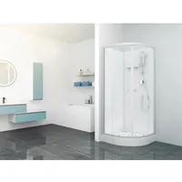 Aurlane Komplettdusche 85 cm x 85 cm x 205 cm Silber Matt