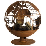 Esschert Design Esschert Rost Optik Feuerball 58x56x66cm Welt braun Metall Lager Feuer Schale