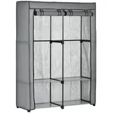 Homcom Kleiderschrank 118 x 170 x 49 cm Hellgrau