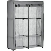 Homcom Kleiderschrank 118 x 170 x 49 cm Hellgrau