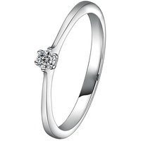 DOOSTI Fingerring »Schmuck Silber 925 Verlobung Trauring Ehering Partnerring«, 46843924-54 silberfarben-weiß + weiß