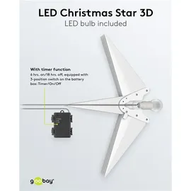goobay LED Weihnachtsstern 3D Ø 56 cm weiß