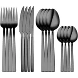 BERGNER SOFIA BG - 16-teiliges Besteckset aus Edelstahl - Enthält 4 Messer, 4 Gabeln, 4 Löffel, 4 Löffel - in silberner Farbe