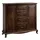 Casa Padrino Luxus Jugendstil Wohnzimmerschrank Dunkelbraun 148,3 x 45,6 x H. 133,2 cm - Massivholz Schrank mit 2 Türen und 4 Schubladen