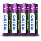 Philips Wiederaufladbare Batterien AA 1300 mAh 4 St.