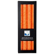 Kerzenfarm Hahn Stearin Stabkerze Set 4 Stück orange