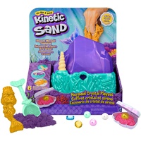 Kinetic Sand 6064333, Meerjungfrau-Kristall-Spielset, 481 g Spielsand, Goldener Schimmersand, Aufbewahrung und Werkzeuge, sensorisches Spielzeug für Kinder ab 3 Jahren, merhfarbig