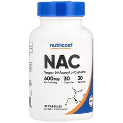 Nutricost N-Acetyl L-Cysteine (NAC) 600 mg (30 Kapseln)