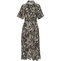 VIVANCE Hemdblusenkleid Braun/Schwarz 38