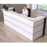 Kerkmann Empfangstheke BARI U-Form, weiß, anthrazit 300,0 x 95,0 x 108,0 cm
