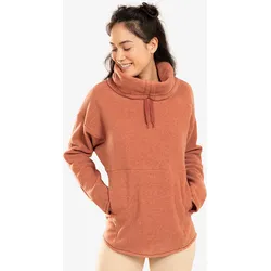 Sweatshirt Yoga Damen Entspannung Fleece - braun XS