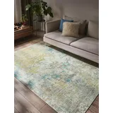 benuta pop Waschbarer Kurzflor Teppich Laury Gelb 120x170 cm - Moderner Kurzflor-Teppich für Wohnzimmer