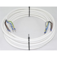 maxgo® Herd-Anschlussleitung Weiß H05VV-F 5G2,5 5x2,5 Ceranfeld 50m Elektro-Kabel, (5000 cm)