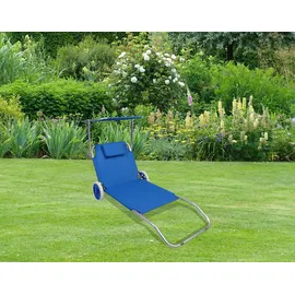 VCM Sonnenliege 65 x 0 x 0 cm Blau