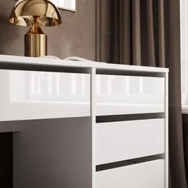 lookway Schreibtisch MADA DOUBLE mit Schubladen Weiß