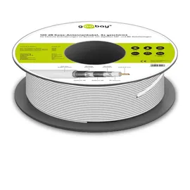 goobay Koaxialkabel 120 dB 100 m Weiß