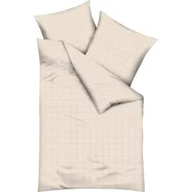 KAEPPEL Musselin Grid Beige 155 x 220 cm + 80 x 80 cm