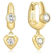 ANIA HAIE Ohrstecker Shield Drop Huggies gold 925er Silber onesize