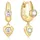 ANIA HAIE Ohrstecker Shield Drop Huggies gold 925er Silber onesize