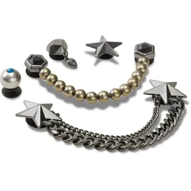 Crocs JibbitzTM Punk Gunmetal Schuhanstecker 5-tlg. Grau