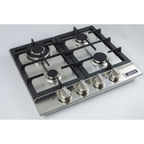 Kaiser Küchengeräte Gas-Kochfeld Einbau Gaskochfeld 60 cm, Edelstahl Einbau Herd 3,8 kW WOK KG 6357, Einbau Gaskochfeld 60 cm KG 6357, Edelstahl Einbau Herd 3,8 kW WOK