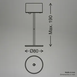 Briloner Tischlampe Salbeigrün