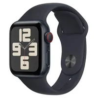 Apple Watch SE 2024 GPS + Cellular 40 mm Aluminiumgehäuse Mitternacht, Sportarmband Mitternacht S/M