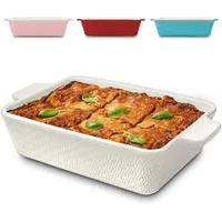 Praknu Auflaufform Groß aus Keramik - Für Lasagne, Tiramisu