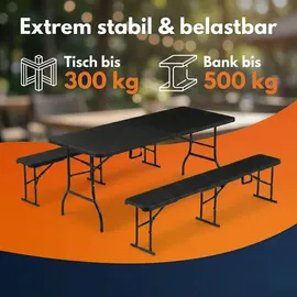Albatros Bierzeltgarnitur 3-tlg. Schwarz