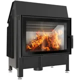 Kamineinsatz aus Stahl ZIBI DECO 11 kW Ø 180 mit Türfeder - Schwarz