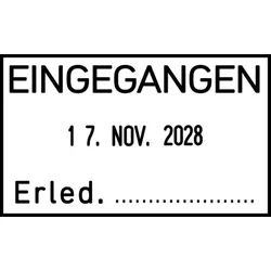 TRODAT Datumstempel mit Text 'Eingegangen' 2910/C9