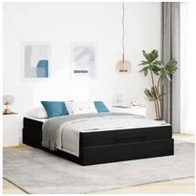 vidaXL Stauraumbett 140 x 200 cm Schwarz