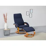 Home Affaire Relaxsessel »Paris, TV-Sessel mit Hocker und manueller Liegefunktion«, (Set, 2 Jahre Gewährleistung - mind. 14 Tage Rückgaberecht - blau