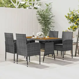 vidaXL Garten-Essgruppe 5-tlg. Grau