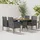 vidaXL Garten-Essgruppe 5-tlg. Grau