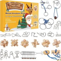 Luxuskollektion Adventskalender 2024 Knobelspiele Metall und 3D Holz für
