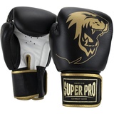 Super Pro Boxhandschuhe Warrior goldfarben|schwarz 14