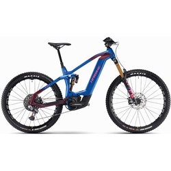 Haibike Hybe 11 Bosch 750Wh Elektro Fullsuspension Mountain Bike Glossy Pearl Blue/Deep Magenta/Neon Pink | M/44cm