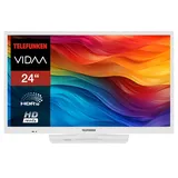 Telefunken Fernseher 24 Zoll Smart TV VIDAA XH24VP550M-W HD Fernseher HDR TV mit Triple-Tuner