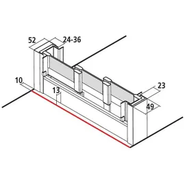 Kermi Ibiza 2000 STD Gleittür 90 x 185 cm I2STD090181AK
