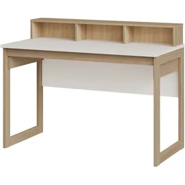 Home Affaire Schreibtisch HOME AFFAIRE "Stranda, Arbeitstisch im Skandi Style, Bürotisch in zwei Farben", beige (weiß skandi eiche), B:120cm H:92cm T:60cm, Tische, Schreibtisch, moderner Computertisch, wohnliches Home Office