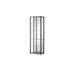 Vitrine  Cristal , schwarz , Maße (cm): B: 58 H: 172 T: 33