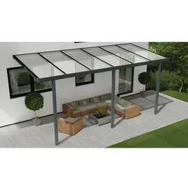 Gardendreams Terrassenüberdachung »Easy Edition«, Breite: 600 cm, Dach: Polycarbonat (PC), anthrazit - grau