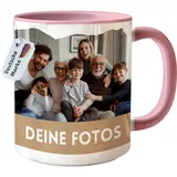 Tasse personalisiert mit eigenem Foto personalisierte Tasse mit Foto Geschenk für Freundin Geschenke Frauen Fototasse bedrucken Muttertagsgeschenk Fototasse Fotogeschenke Kaffeetasse (Pink)