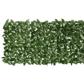 vidaXL Sichtschutzmatte mit Dunkelgrünen Blättern 500 x 75 cm