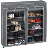 Relaxdays Schuhschrank 115 x 107 x 30 cm grau / anthrazit