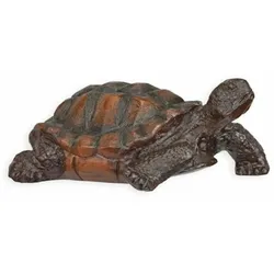 Casa Padrino Bronze Deko Skulptur Schildkröte 28,5 cm - Deko Figur